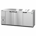 Hoshizaki America Refrigerator, Three Section, Stainless Steel Back Bar Back Bar, Solid Doors,  BB80-S